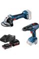 Bosch Gsb 18V-50 Darbeli Delme/vidalama + Gws 180-LI Taşlama Makinesi 0615990M8S
