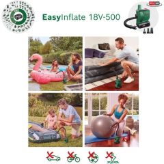 Bosch Easyınflate 18V-500 2.0 Ah Tek Akülü Hacimli Hava Pompası - 0603947201