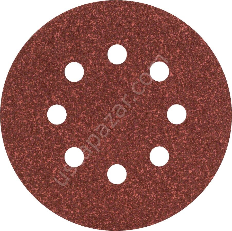 Bosch - Eksantirik Zımpara Kağıdı 5'li, 125 mm 60 Kum 8 Delik