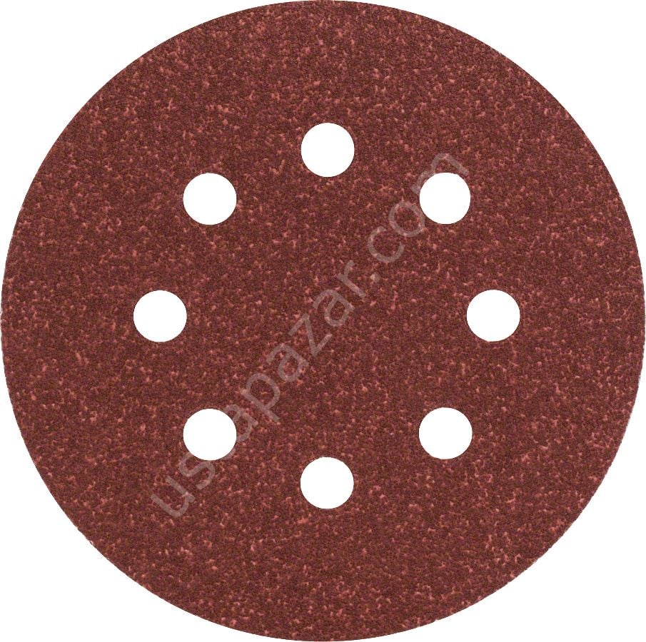 Bosch - Eksantirik Zımpara Kağıdı 5'li, 125 mm 80 Kum 8 Delik