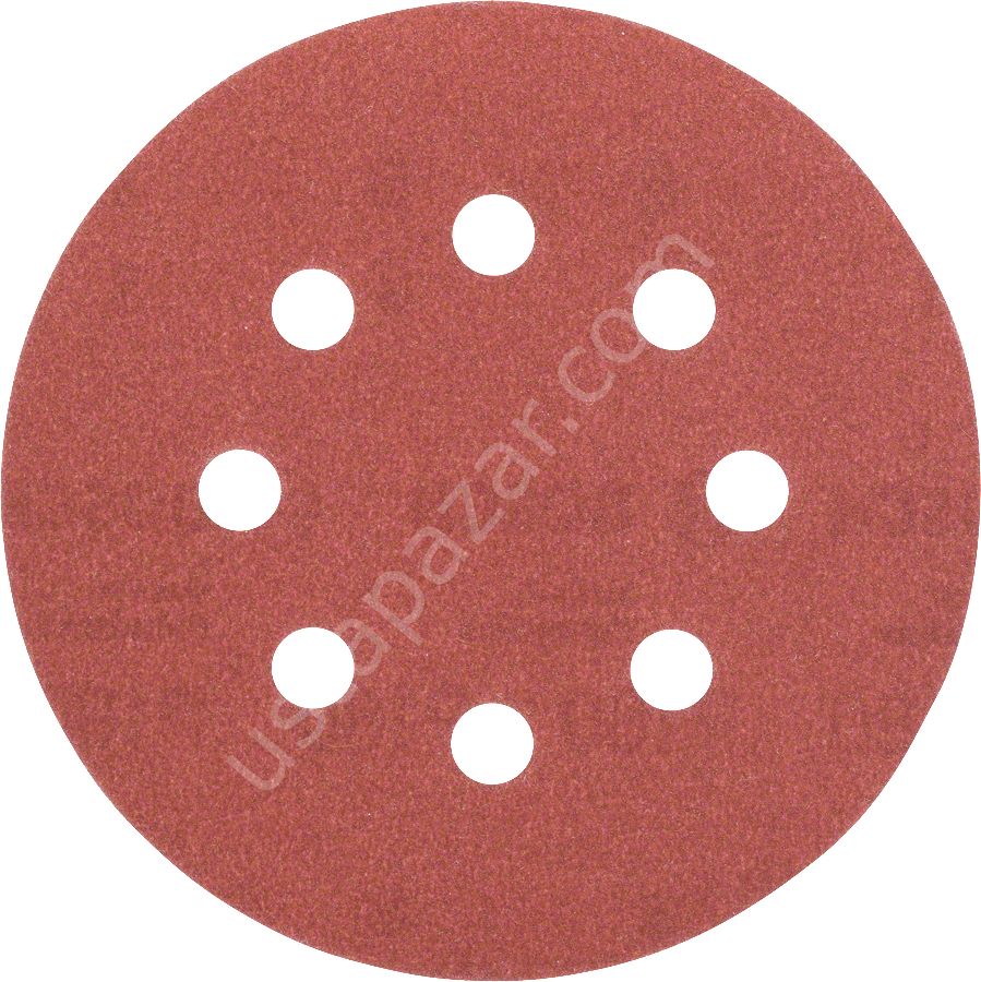 Bosch - Eksantirik Zımpara Kağıdı 5'li, 125 mm 180 Kum 8 Delik