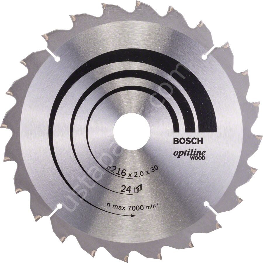 Bosch - Optiline Serisi Ahşap için Daire Testere Bıçağı B 216x30 mm-24 Diş 2608640431
