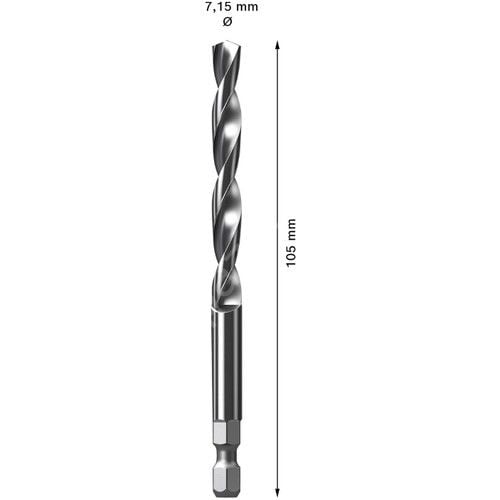 Bosch Expert Power Change Plus Pilot Delme Ucu Hss-G 7,15 x 105 mm