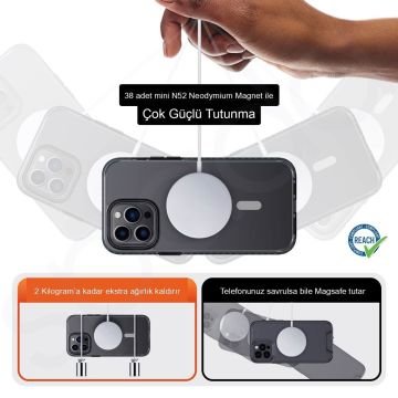 iPhone 14 Pro Max Spada Armor Magsafe Black Kapak