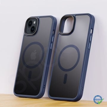 iPhone 15 Spada Panzer Magsafe Dark Blue Kapak