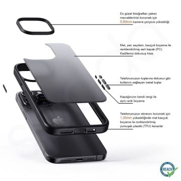 iPhone 15 Pro Spada Panzer Magsafe Gray Kapak