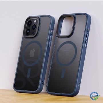 iPhone 15 Pro Spada Panzer Magsafe Dark Blue Kapak