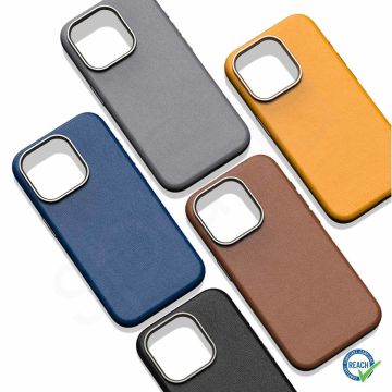 iPhone 15 Spada Pelle Dark Blue Kapak