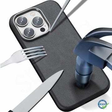 iPhone 15 Spada Pelle Magsafe Black Kapak