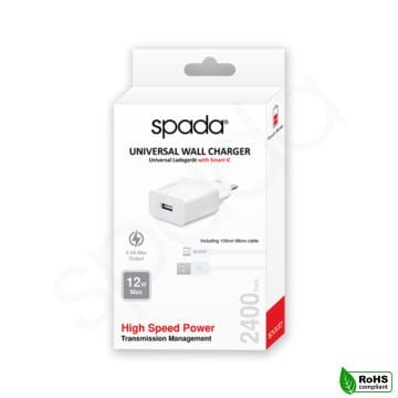 Spada 2400 Mah Mikro Usb Kablolu Ev Şarjı - SPD2020EU