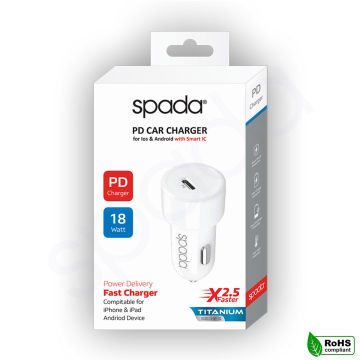 Spada Type-C Çıkışlı 22Watt PD Araç Şarjı-SPD-C518PD