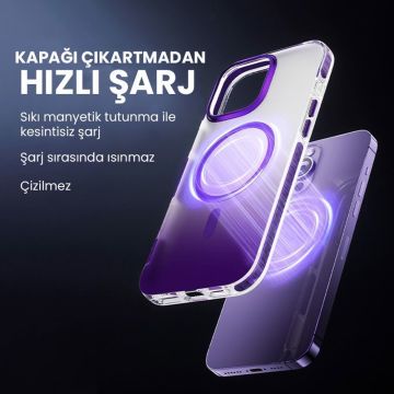 iPhone 16 Pro Max Spada Icon Magsafe Beyaz Kapak