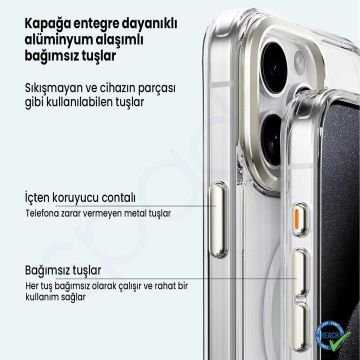iPhone 16 Spada Premium Magsafe Titanyum Gray Kapak