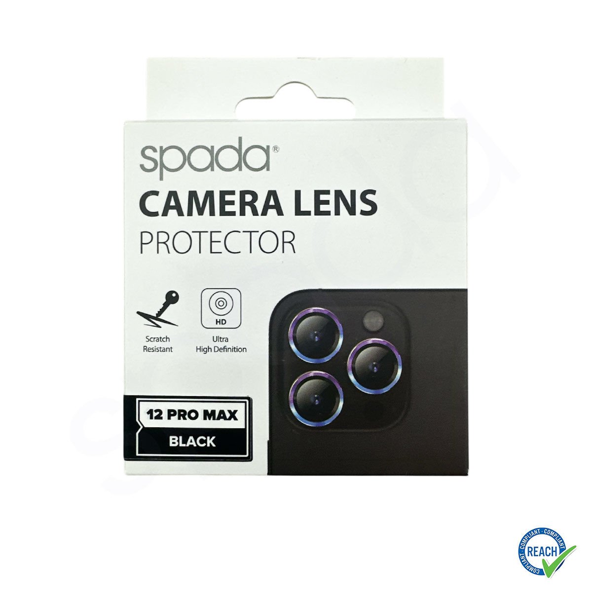 iPhone 12 Pro Max Spada Kamera Lens Koruyucu - Black