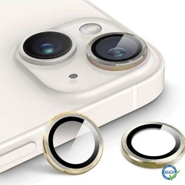 iPhone 13 Mini Spada Kamera Lens Koruyucu - Gold