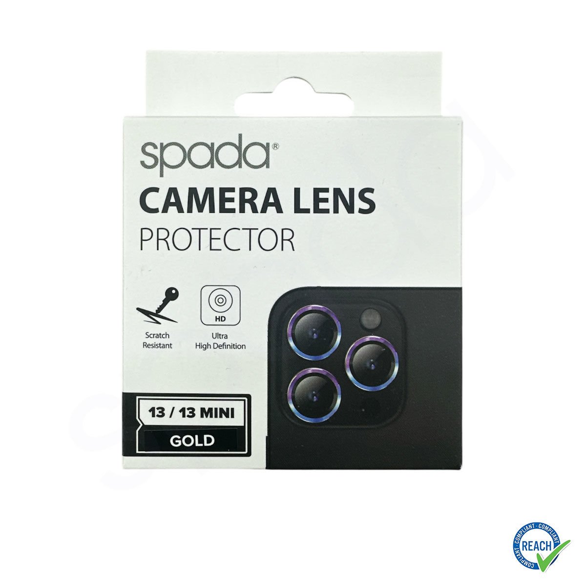 iPhone 13 Mini Spada Kamera Lens Koruyucu - Gold