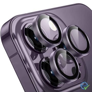iPhone 14 Pro Max Spada Kamera Lens Koruyucu - Deep Purple