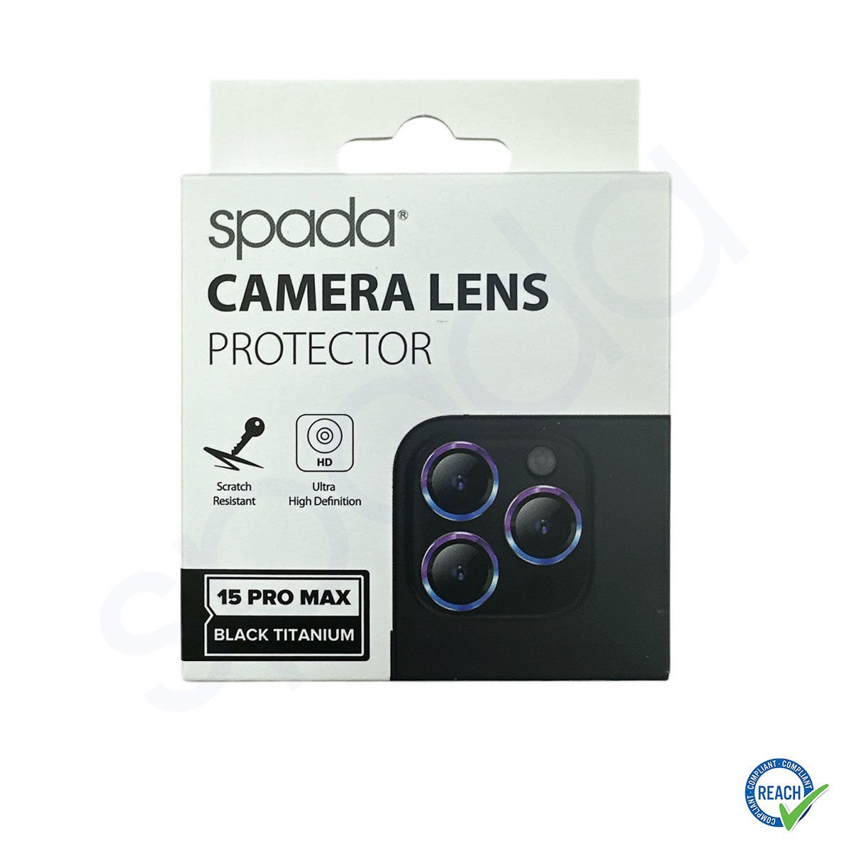 iPhone 15 Pro Spada Kamera Lens Koruyucu - Titanium Black