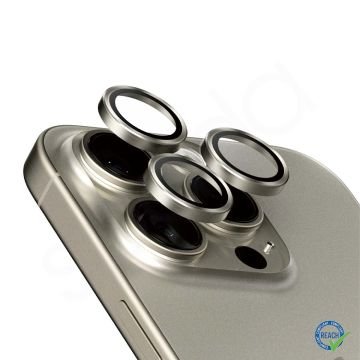 iPhone 15 Pro Max Spada Kamera Lens Koruyucu - Natural Titanium