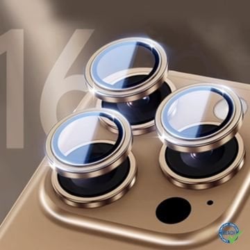 iPhone 16 Pro Max Spada Kamera Lens Koruyucu - Gold