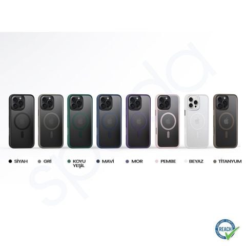 iPhone 17 Spada Panzer Magsafe Gri Kapak