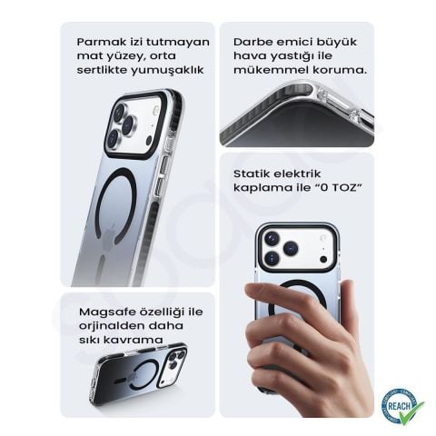 iPhone 17 Pro Max Spada Icon Magsafe Pembe Kapak