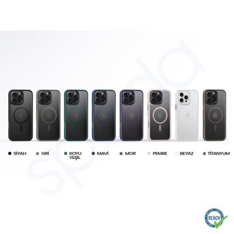 iPhone 17 Pro Max Spada Panzer Magsafe Siyah Kapak