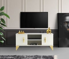 Lina Gold Beyaz Tv Sehpa