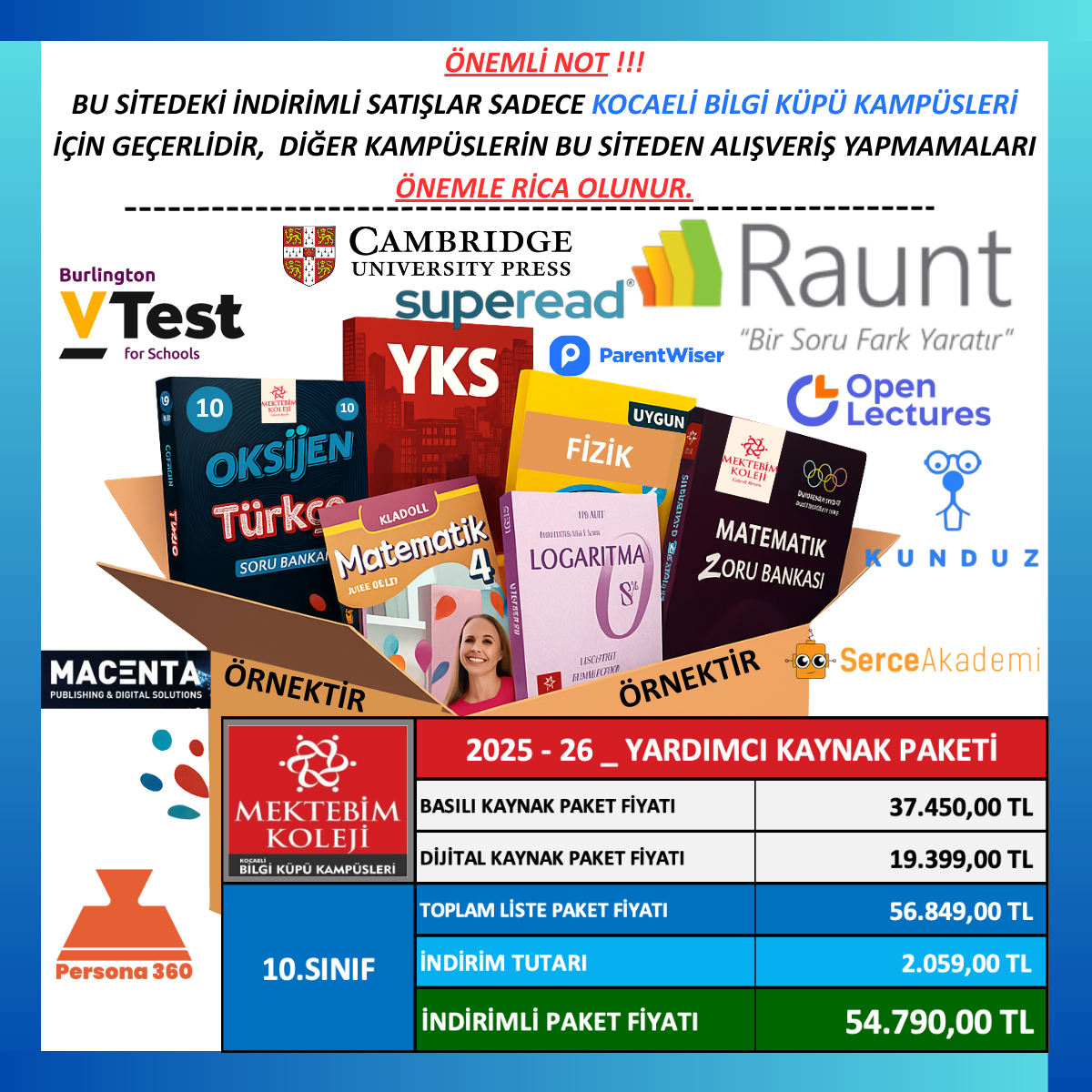 10.SINIF YARDIMCI KAYNAKLAR PAKETİ