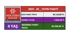 4 YAŞ YAYIN PAKETİ