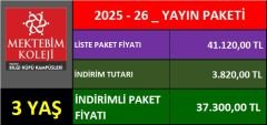 3 YAŞ YAYIN PAKETİ
