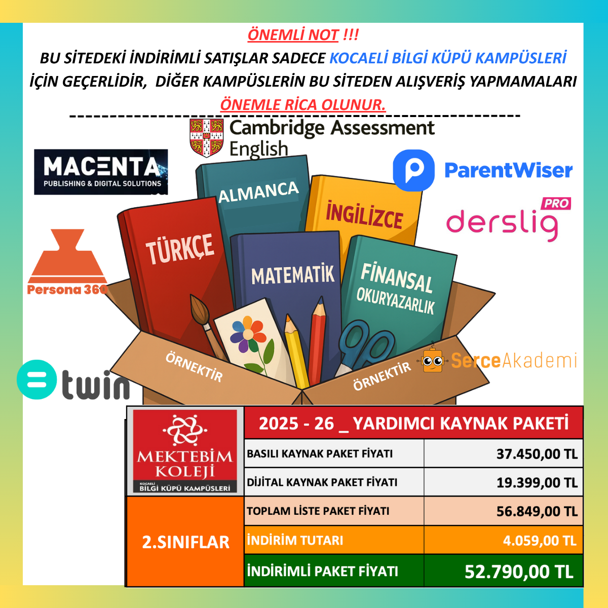 2.SINIF YARDIMCI KAYNAK PAKETİ