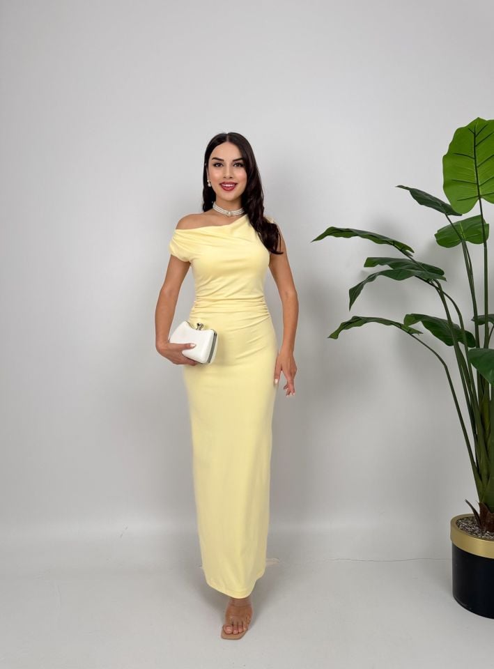012_3032 ELBİSE YELLOW - SARI