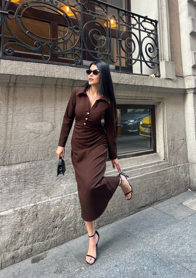 3054 ELBİSE GREEN - YEŞİL