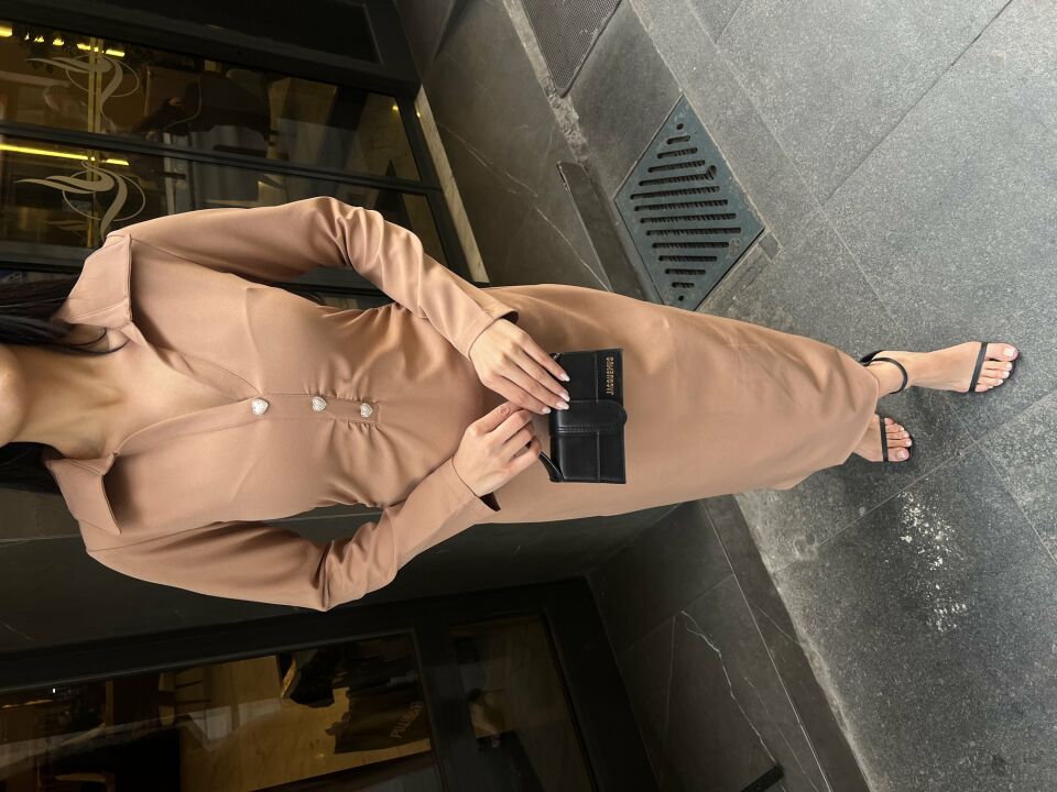 3054 ELBİSE MİNK - VİZON