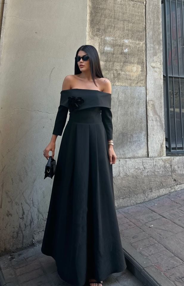 3073 ELBİSE BLACK - SİYAH
