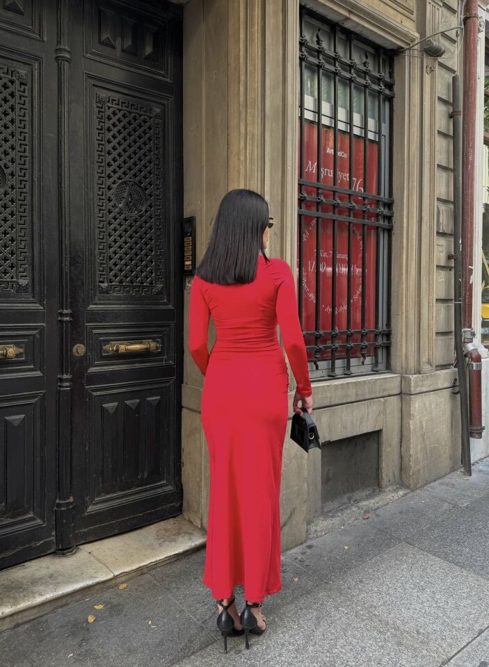 3080 ELBİSE RED - KIRMIZI