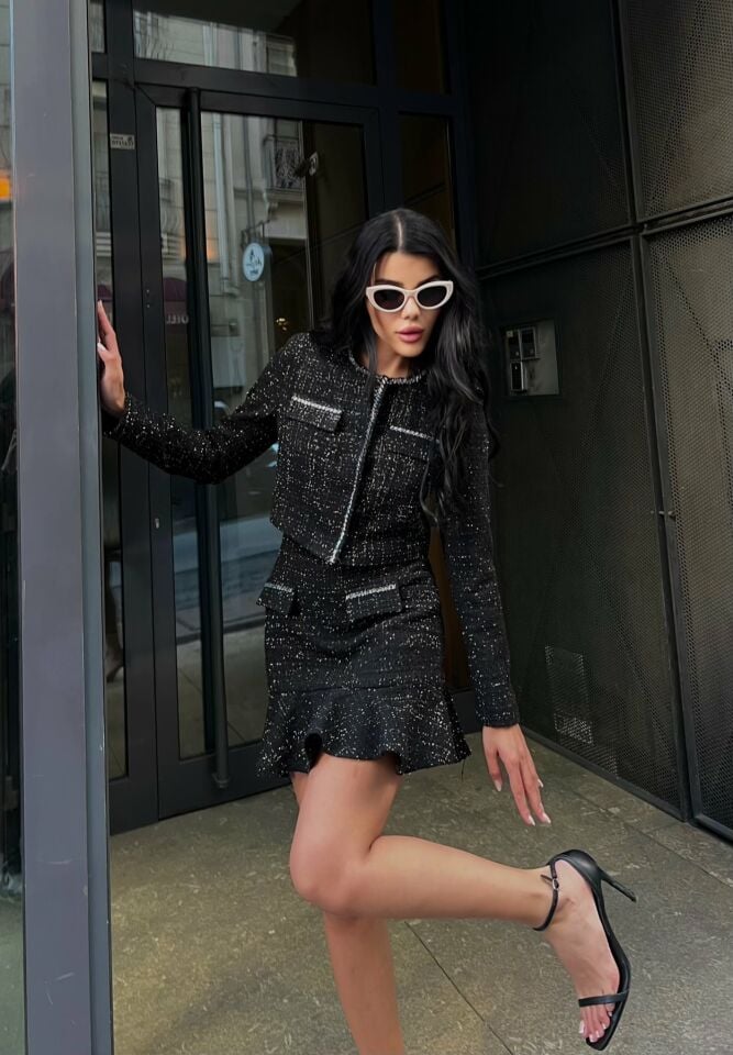 3091 TAŞLI TAKIM BLACK - SİYAH