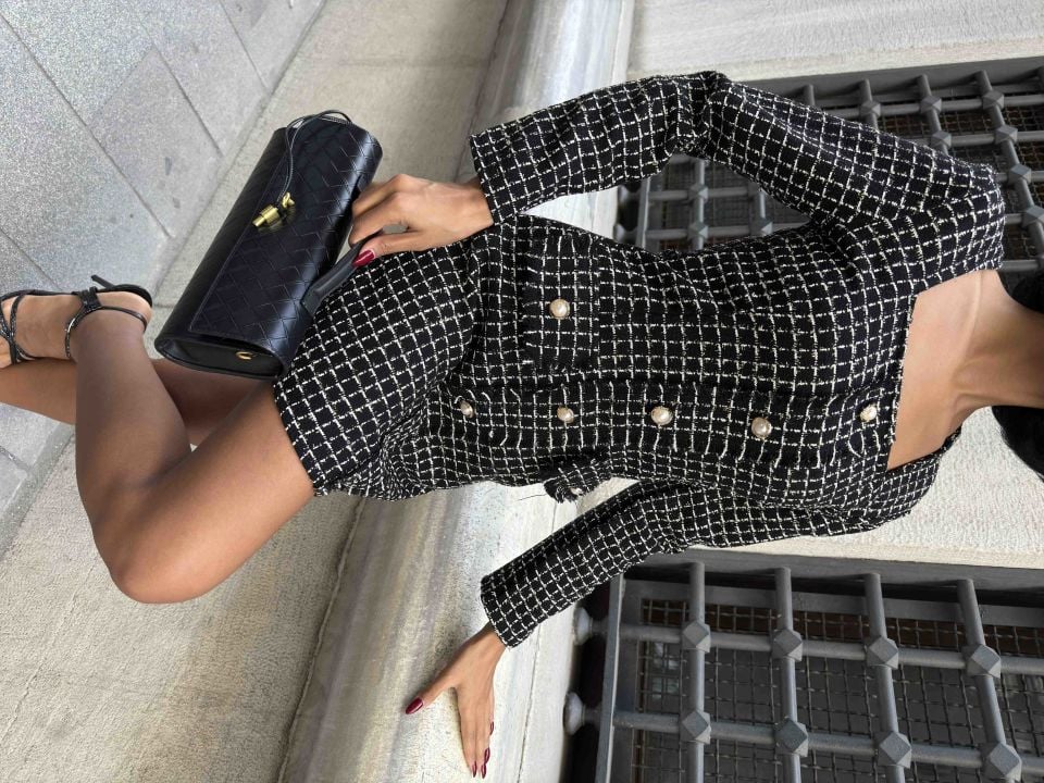 3079 CHANEL ELBİSE BLACK - SİYAH