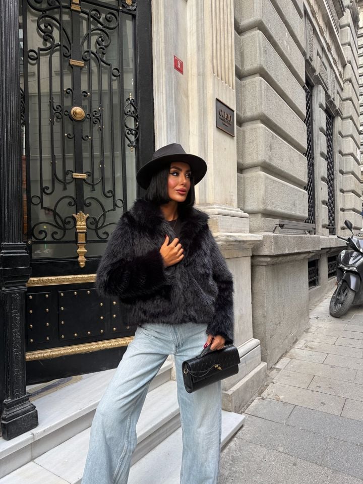 3096 KÜRLÜ KABAN BLACK - SİYAH