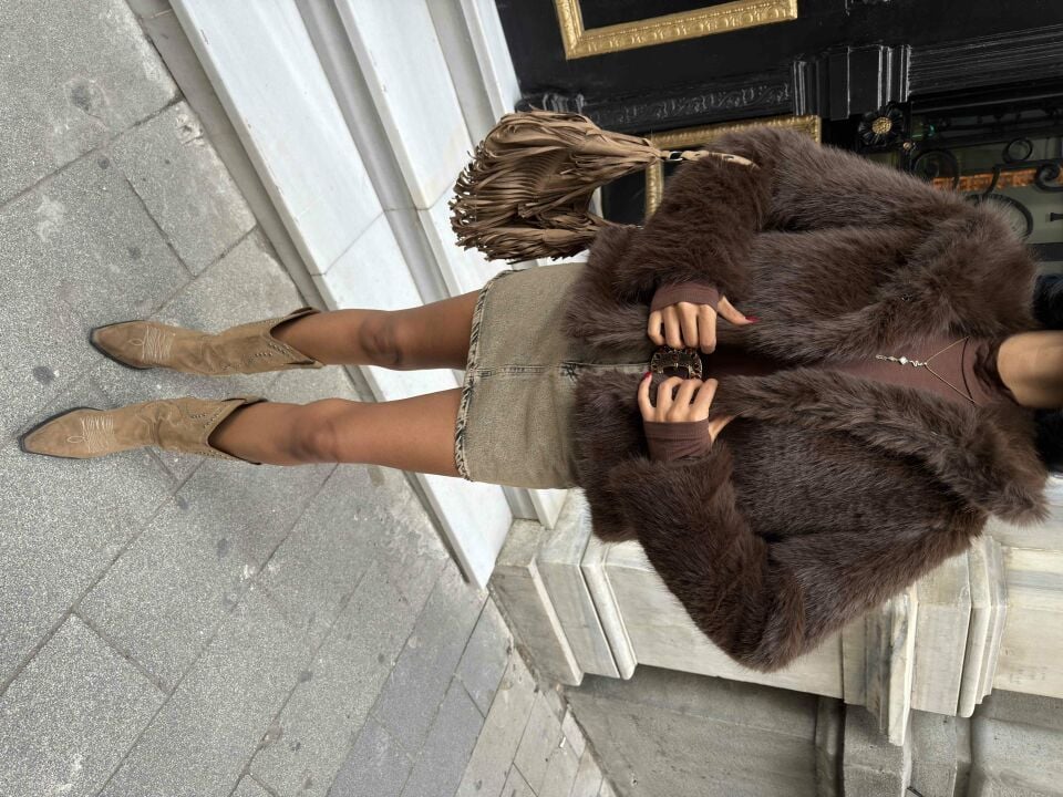 3096 KÜRLÜ KABAN BROWN - KAHVE