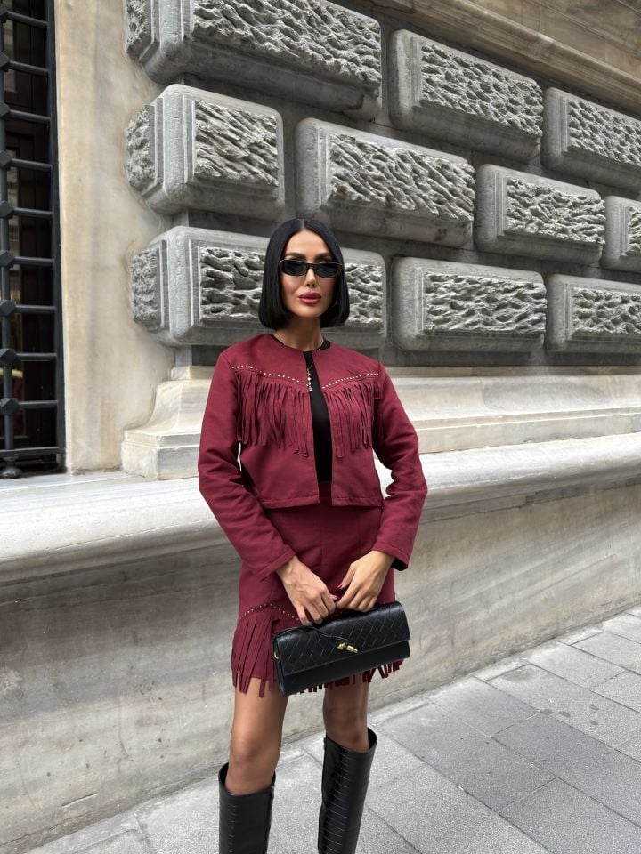 3100 ÇEKETLİ SUET TAKIM