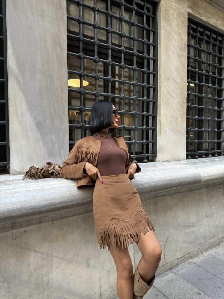 3100 ÇEKETLİ SUET TAKIM TABA