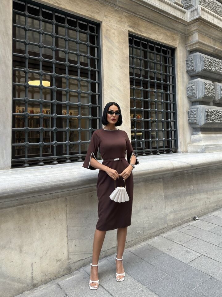 3076 İNCİLİ ELBİSE