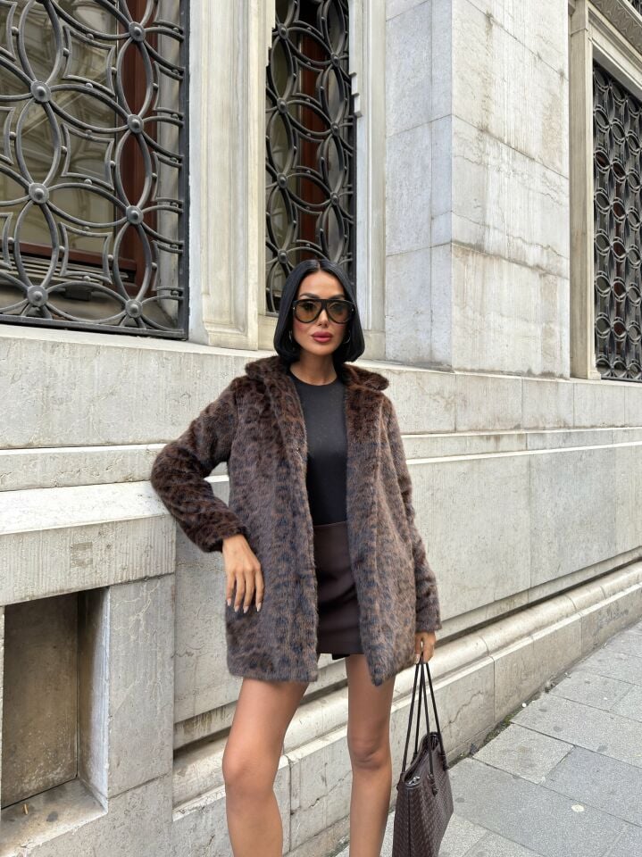 3097 LEOPAR KÜRK BROWN - KAHVE