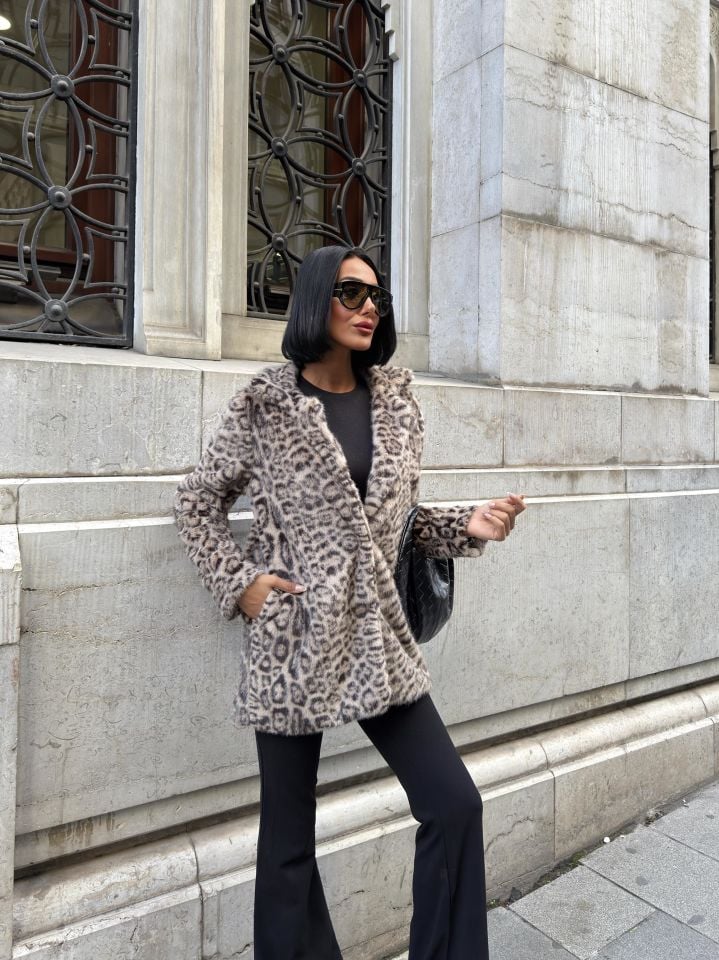 3097 LEOPAR KÜRK CREAM - KREM