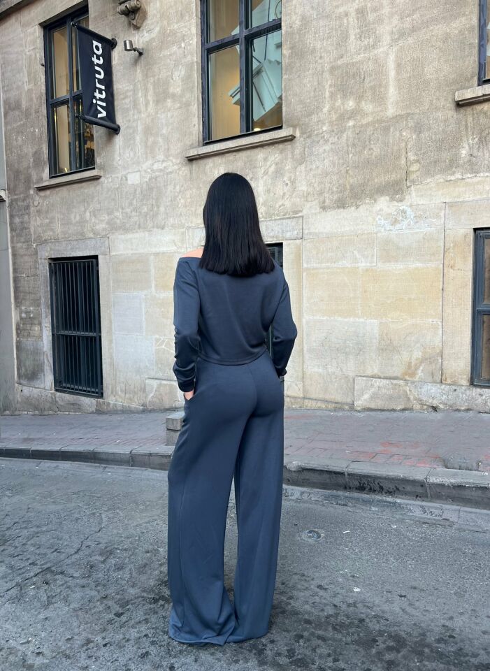 3086 PANTALONLU TAKIM SMOKE - FÜME