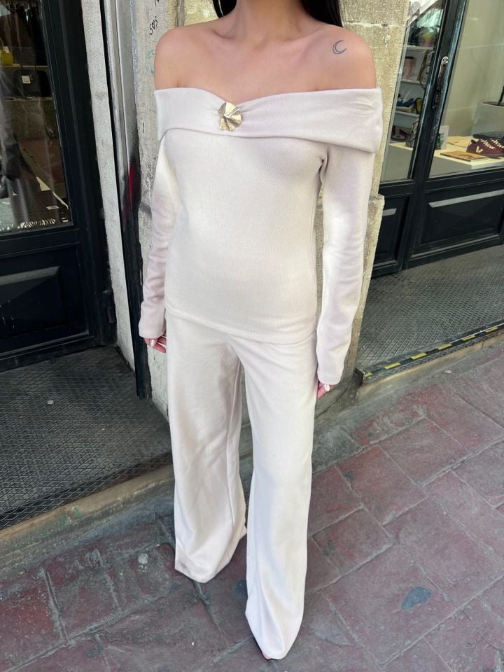 3110 PANTALONLU TRİKO TAKIM STONE - TAŞ