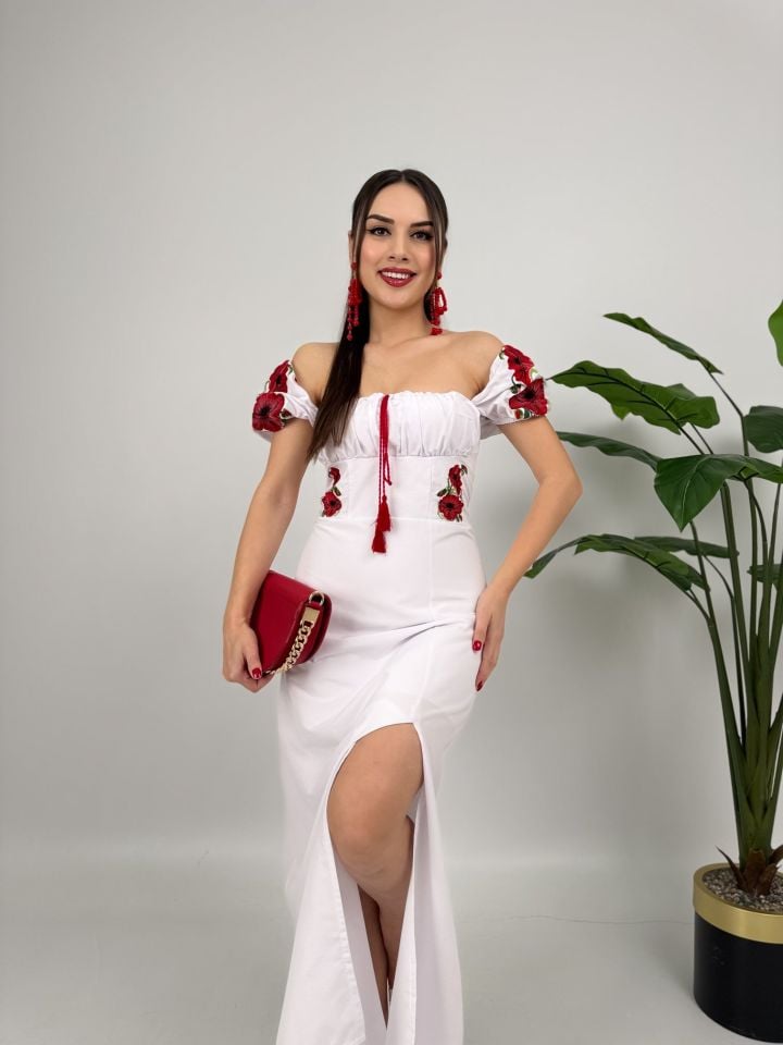 2037 NAKIŞLI UZUN ELBİSE