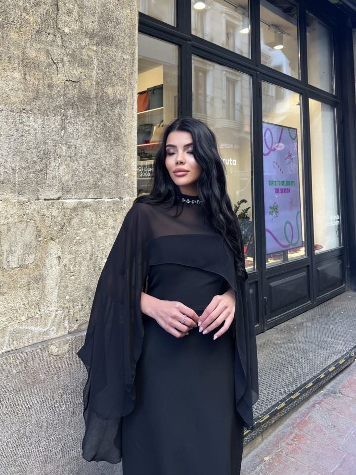 3071 TÜL ELBİSE BLACK - SİYAH